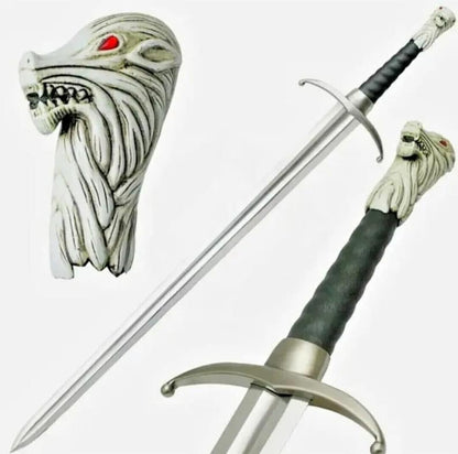 Handmade Long Claw Sword Stainless Steel/Jon Snow Sword/Replica with Wall Plaque