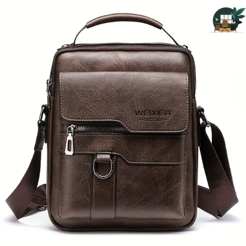 Vintage Leather Crossbody Shoulder Bag for Women Casual Business Satchel