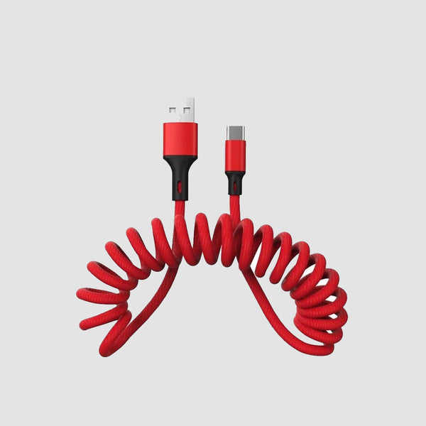 Flexible Charging Cable for iPhone & Android red