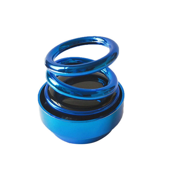 Car Dashboard Solar Double Ring Aroma Suspension blue