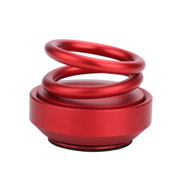 Car Dashboard Solar Double Ring Aroma Suspension red