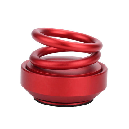 Car Dashboard Solar Double Ring Aroma Suspension red
