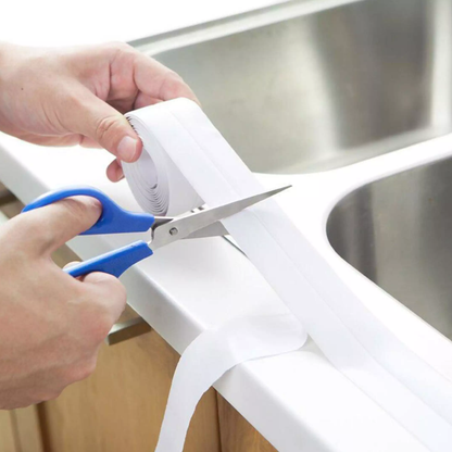 PVC Bath Sealant Tape For Bathtub, Kitchen, Shower, Floor & Wall Sealing white