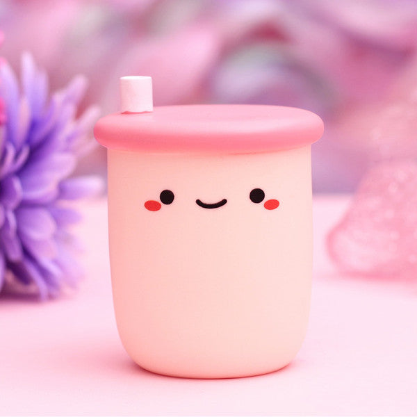 Boba Light Bulb Cup for Kids Room & Home Decoration pink