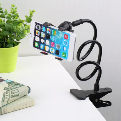Flexible Phone Holder For Bed, Desks & Side Tables black