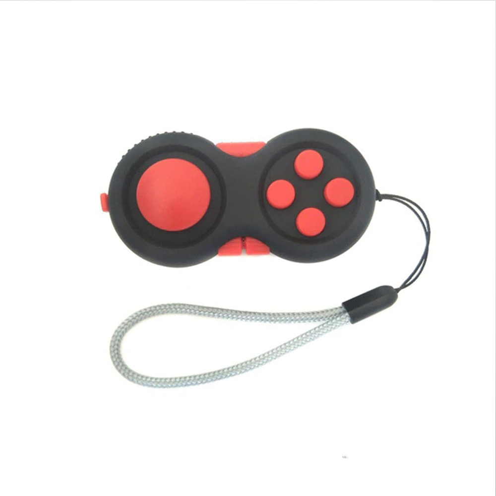 8-operation Fidget Pad Controller Toy For Dexterity & Stress Release red