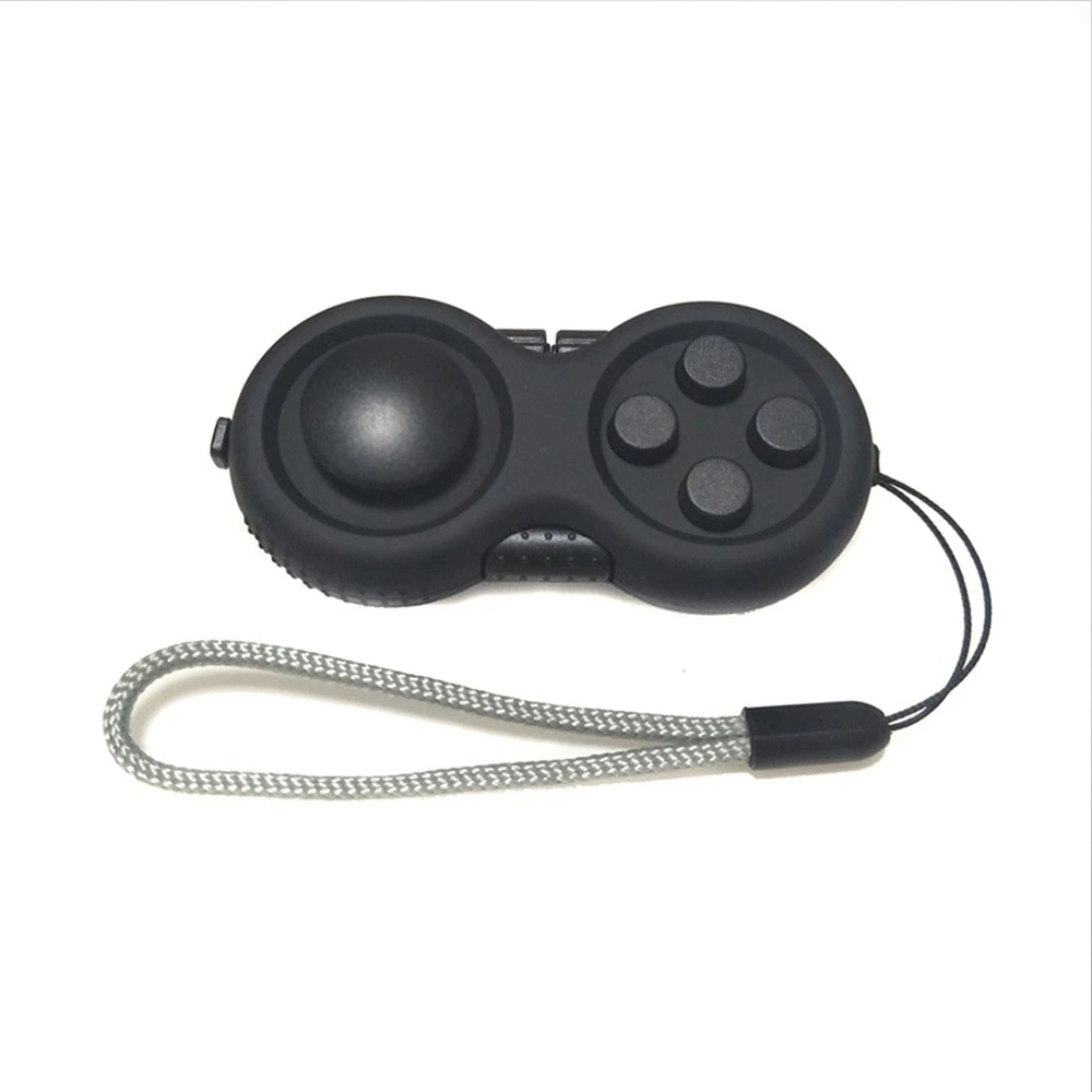 8-operation Fidget Pad Controller Toy For Dexterity & Stress Release black