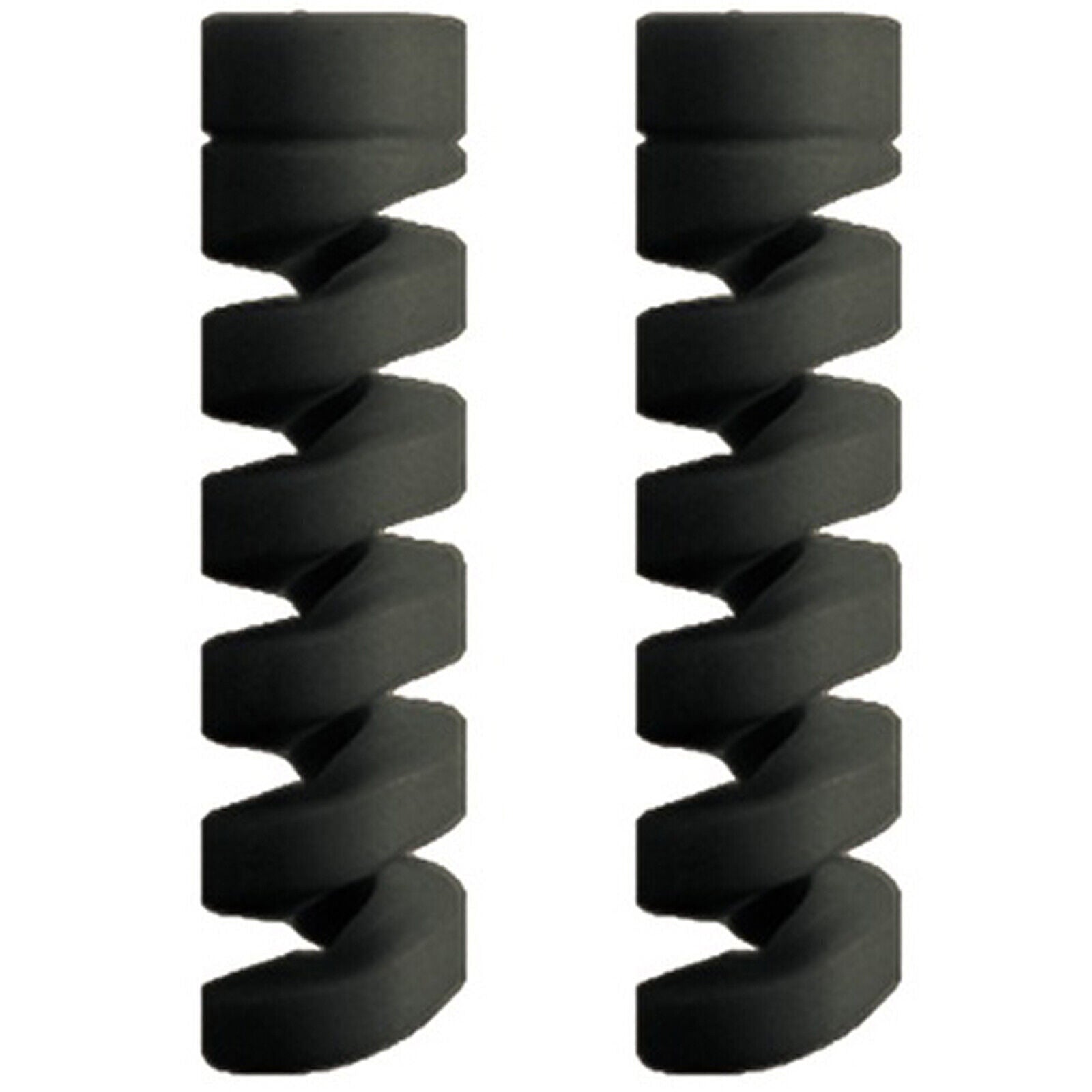 Spiral Cable And Wire Protector For Charger & Earphones black