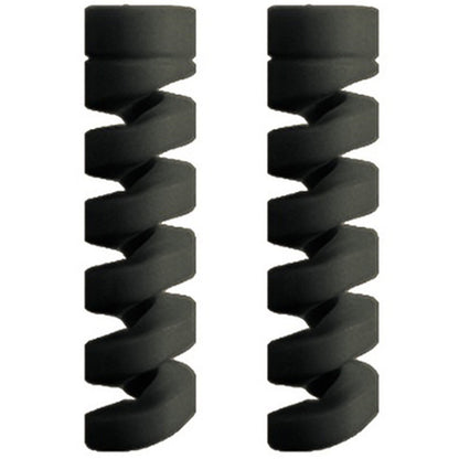 Spiral Cable And Wire Protector For Charger & Earphones black