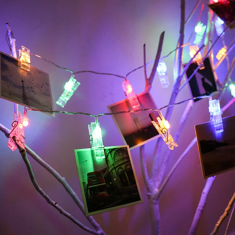 Custom LED photo string lights for personalized home decor