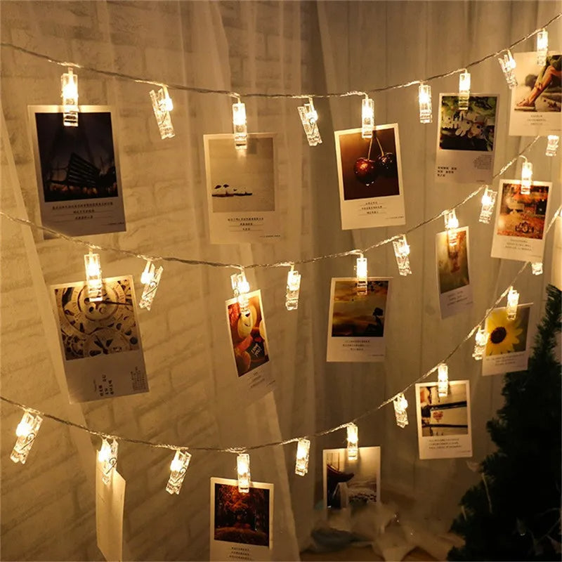 Photo String Lights - Perfect Gift for Home Decor & Memories Display