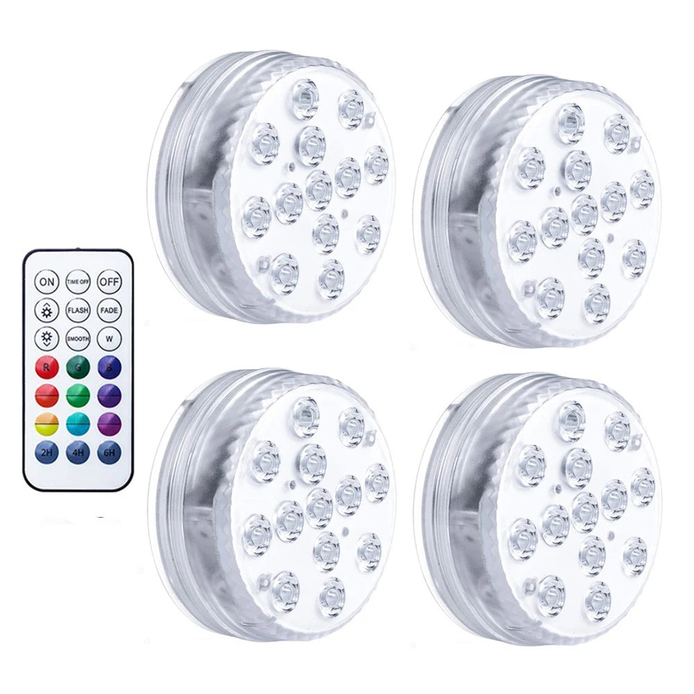 Submersible Color Changing Magnetic Pool Lights 4 lamps