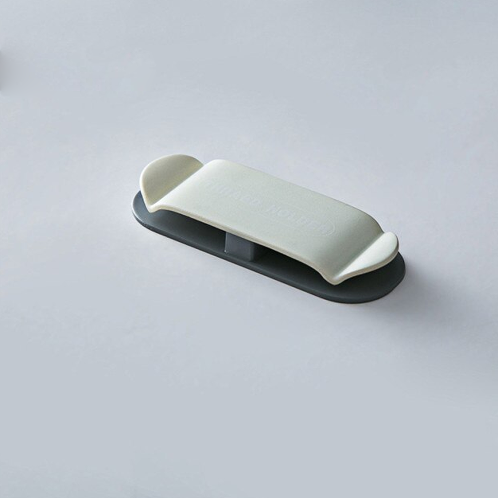Plug Cable Holder Clips For Organized Workstation Gray