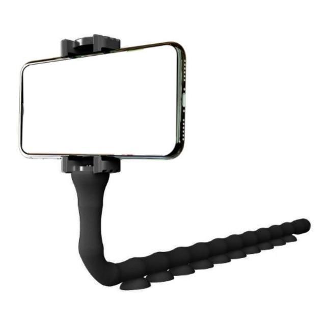 Adjustable Tripod Stand Phone Holder Black