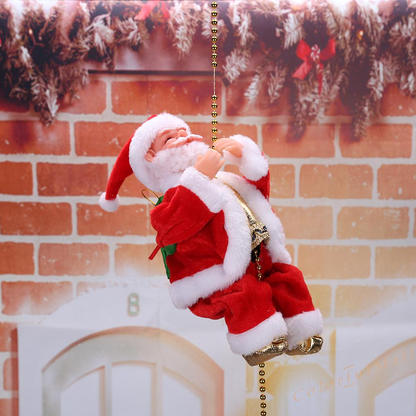 Musical Rope-Climbing Santa – Cheerful Christmas Decor for Your Home