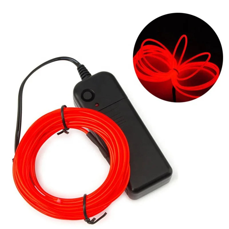 DIY Flexible Multi-Colored Neon Wire LED Lights red
