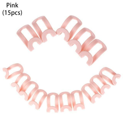 Closet Clothing Hanger Magic Hooks (15 pcs) Pink ( Pack of 15)