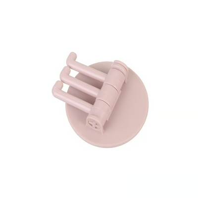 3 Branch Rotating Adhesive Wall Hook pink