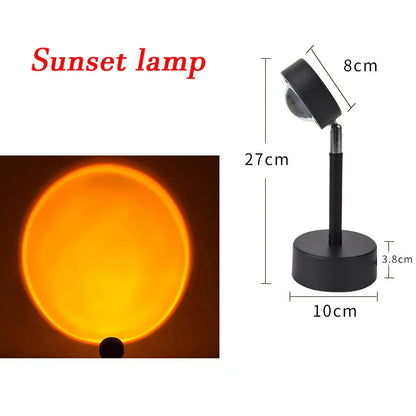 Relaxing Rainbow Sunset Red LED Projector Sunset