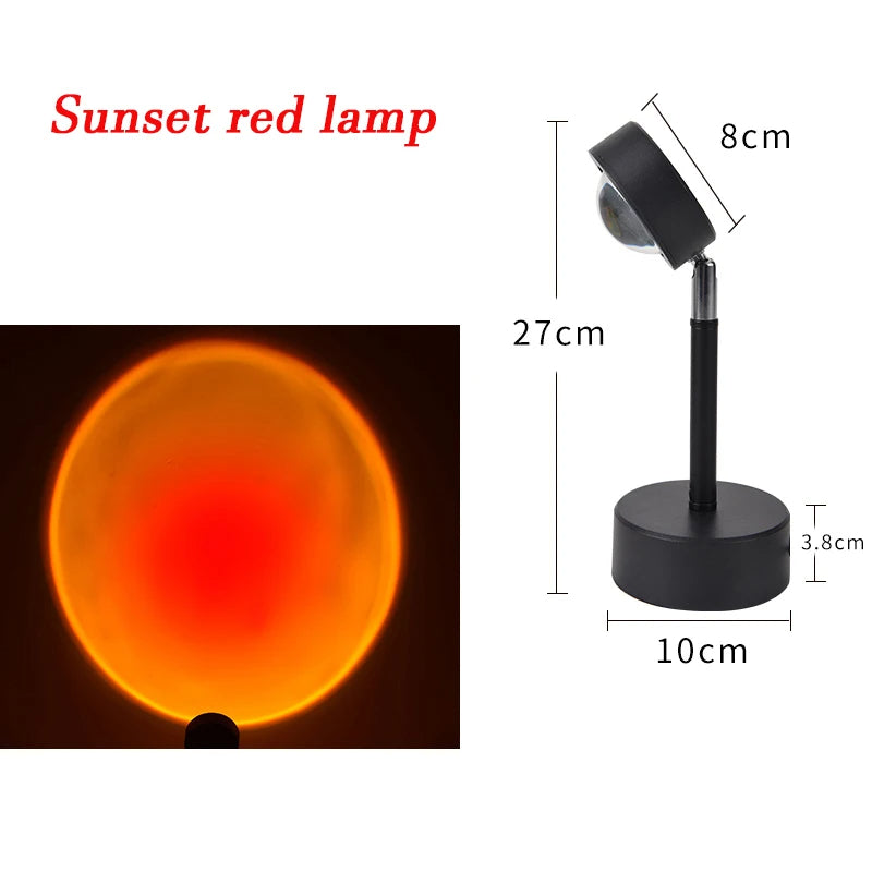 Relaxing Rainbow Sunset Red LED Projector Sunset red