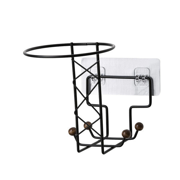 Motorcycle Helmet Hanging Wall Mount Rack black