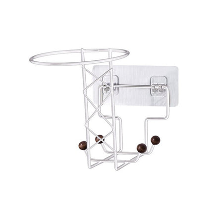 Motorcycle Helmet Hanging Wall Mount Rack white