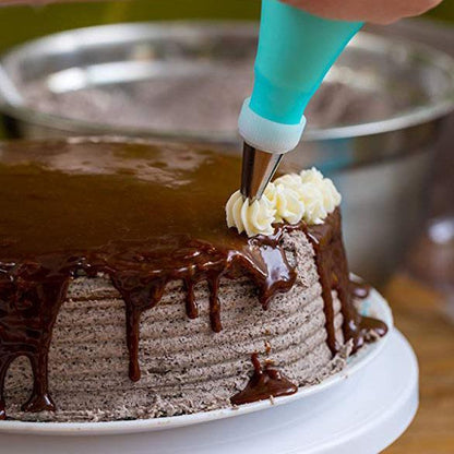 Creating elegant tulip designs on a cake using Russian Tulip Icing Nozzle Set