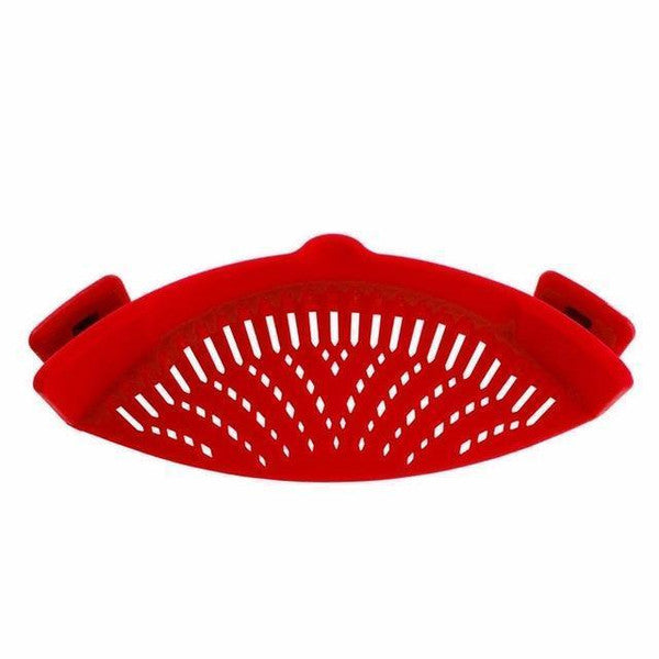 Heatresistant clipon strainer for boiling