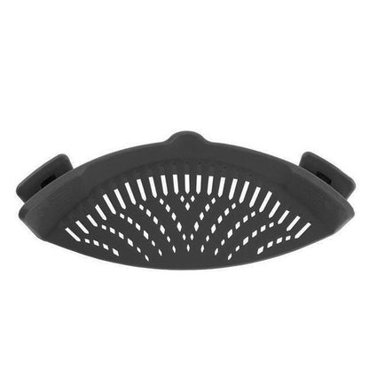 Handsfree silicone strainer clip for kitchen