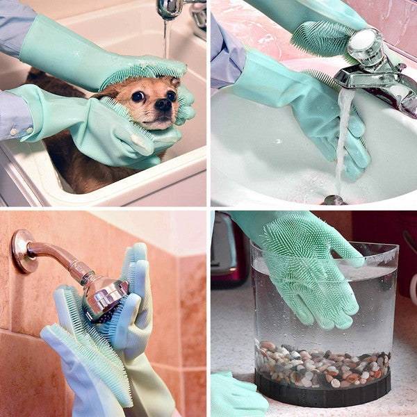 Silicone Dishwashing Gloves for Washing Dishes