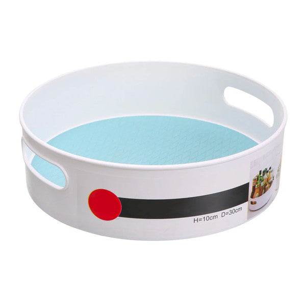 Anti-Skid 360° Rotating Storage Tray Blue