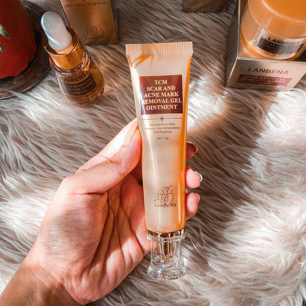 TCM Acne Scar Cream bottle with natural ingredients