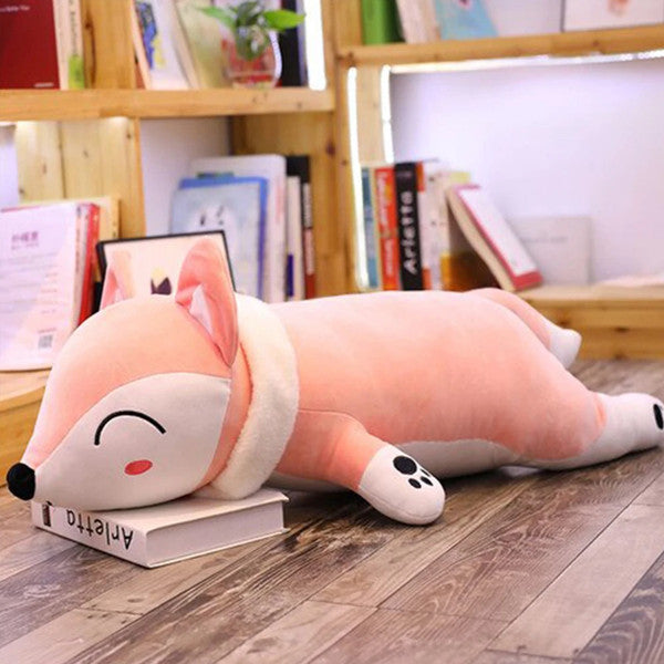 Giant Fox Plush Stuffed Animal Toy Pink