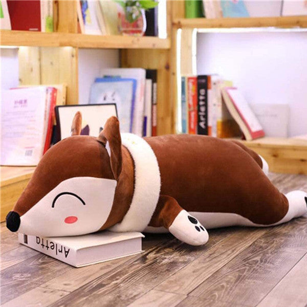 Giant Fox Plush Stuffed Animal Toy Brown
