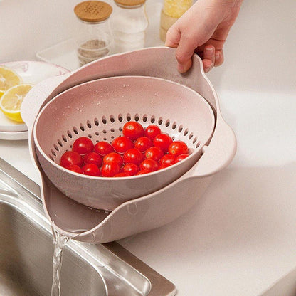 360 Colander Bowl - Double Layer Strainer & Drainer | Perfect Kitchen Gift
