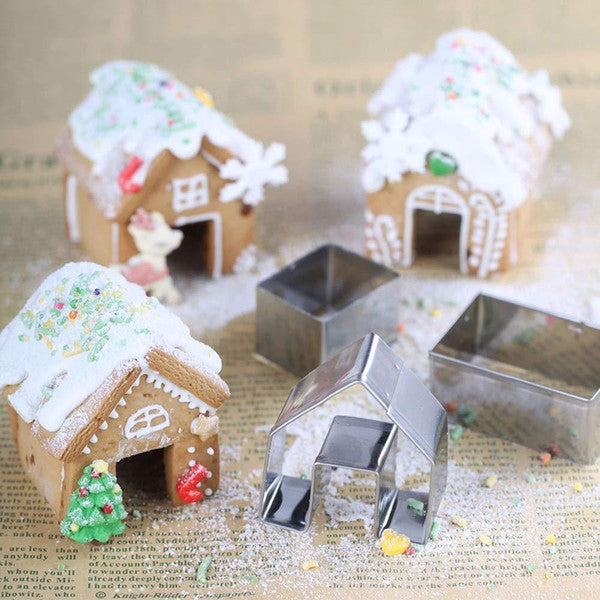 Gingerbread House Cookie Cutter Set 4