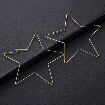 Zinc Alloy Star Shaped Hoop Earrings (1).jpg