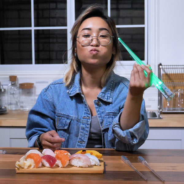 Fun and colorful glowing chopsticks