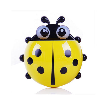 Childrens toothbrush holder with strong suction cups