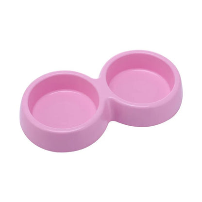 DPlBDoublePetFoodBowlStainlessSteelDrinkwarePetDrinkingFoodDogFoodPuppyFeedingSupplies