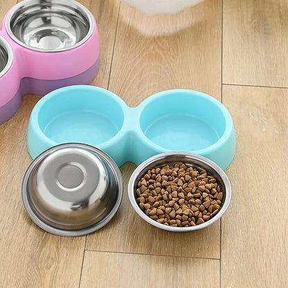 Sf9zDoublePetFoodBowlStainlessSteelDrinkwarePetDrinkingFoodDogFoodPuppyFeedingSupplies