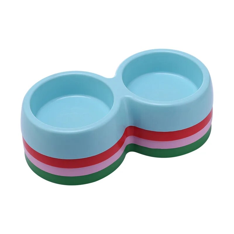 YuaDDoublePetFoodBowlStainlessSteelDrinkwarePetDrinkingFoodDogFoodPuppyFeedingSupplies