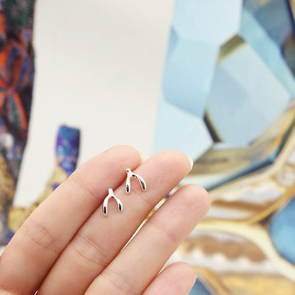Silver & Gold Wishbone Stud Earrings (2).jpg