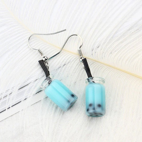 Cute Milk Tea Dangle Boba Earrings (1).jpg