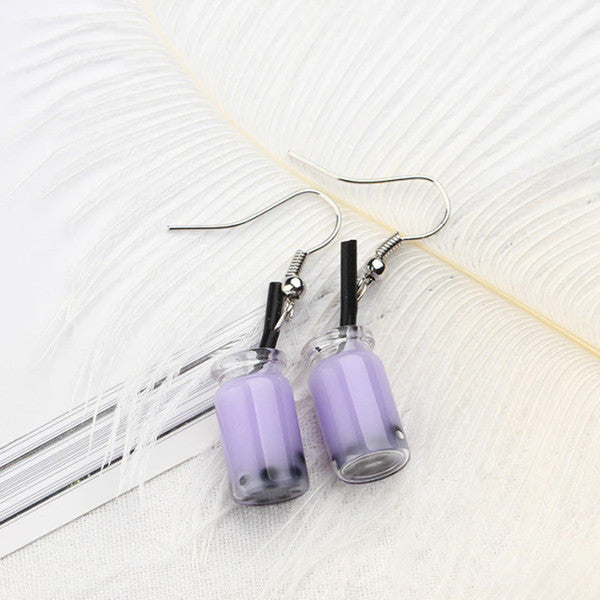 Cute Milk Tea Dangle Boba Earrings (2).jpg