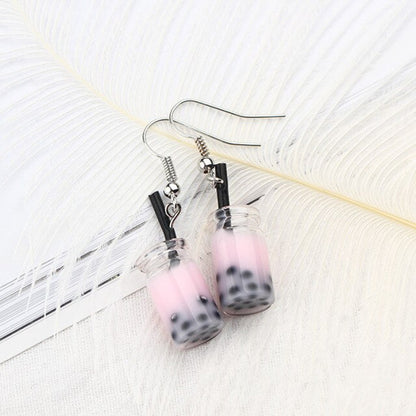 Cute Milk Tea Dangle Boba Earrings (3).jpg