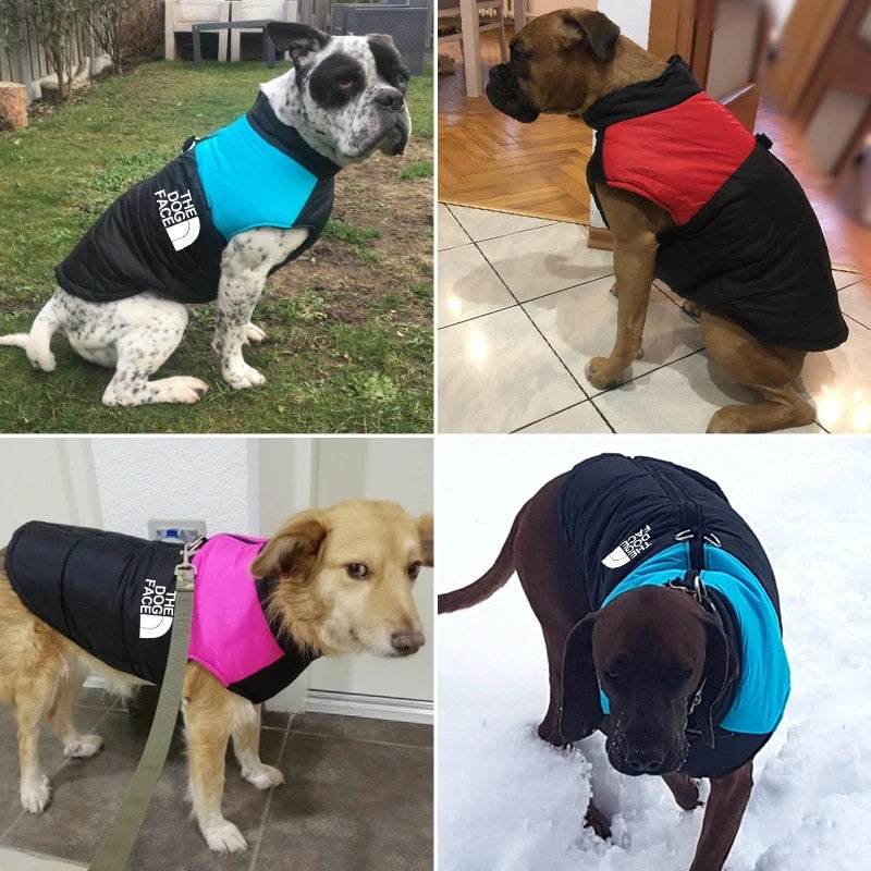 akW2WaterproofWarmDogClothesPetCoatWinterVestPaddedZipperJacketDogClothingforSmallMed