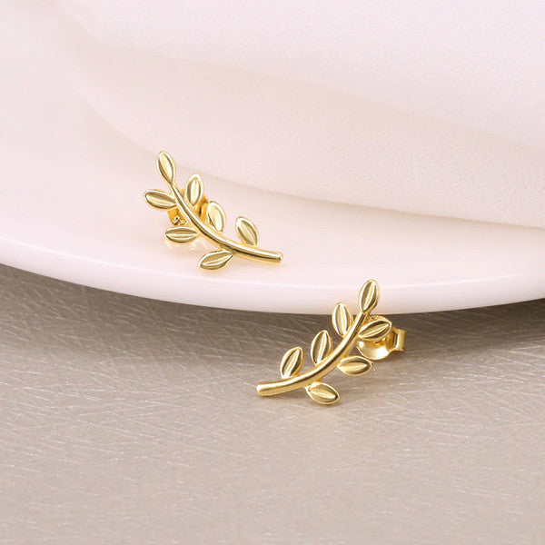 Curvy Leaf Branch Stud Earring (2).jpg