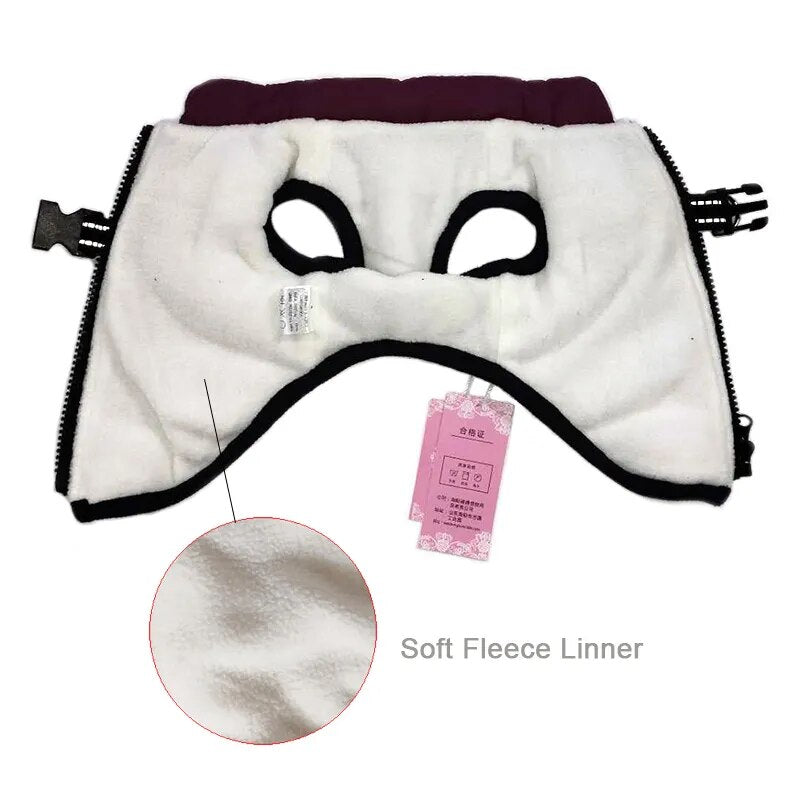 uQryWinterDogClothesForSmallDogsWarmFleeceLargeDogJacketWaterproofPetCoatWithHarness