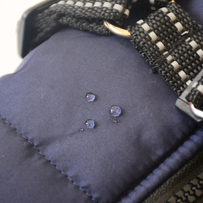 D8VbWinterDogClothesForSmallDogsWarmFleeceLargeDogJacketWaterproofPetCoatWithHarness